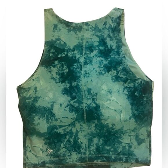 NWT Old Navy Plus Size Light Support Powerchill Green Tie-Dye Tank Top - Size 4X - Picture 8 of 11